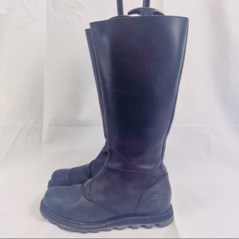 ♥️ Discontinued Sorel ‘Scotia’ Black Leather Tall Boots. Women’s 6.5. Gorgeous! - Picture 4 of 10